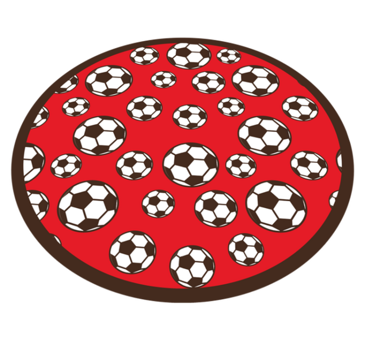Soccer Ball Motif game vinyl carpet - TenStickers