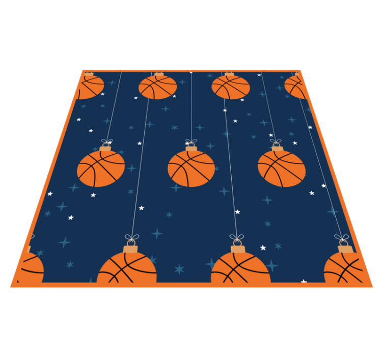 Basketball Ornament Pattern kids vinyl carpet - TenStickers