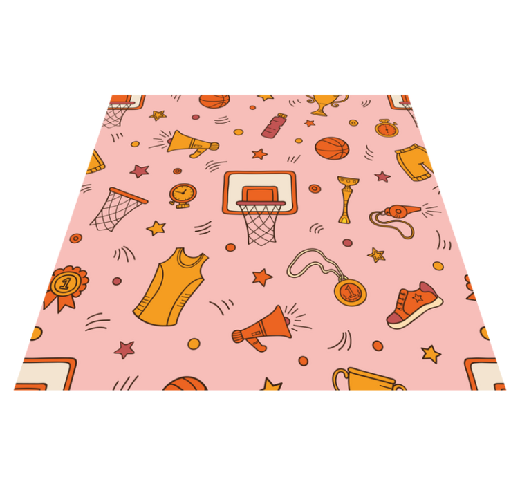 Sporty Fun Elements game vinyl carpet - TenStickers