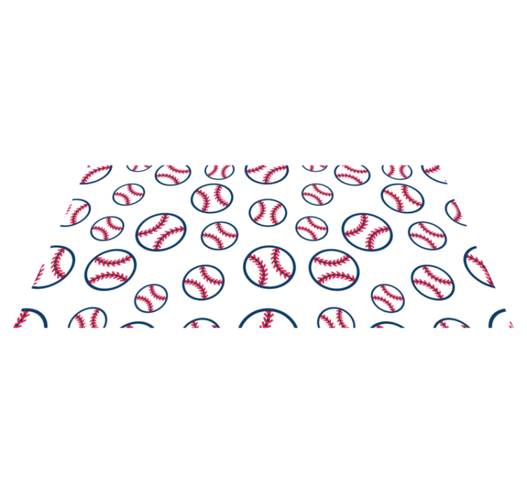 Baseball Pattern game vinyl carpet - TenStickers