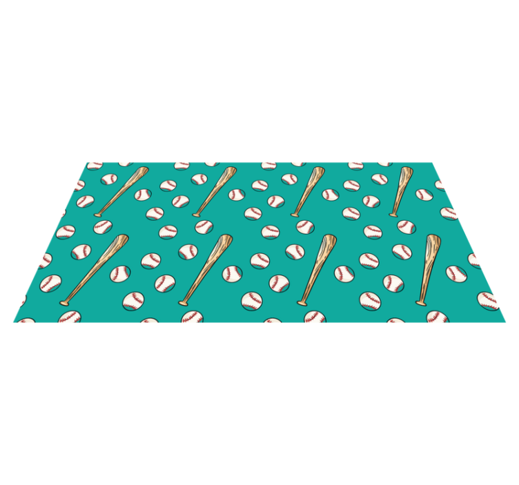Baseball Pattern Fun game vinyl carpet - TenStickers