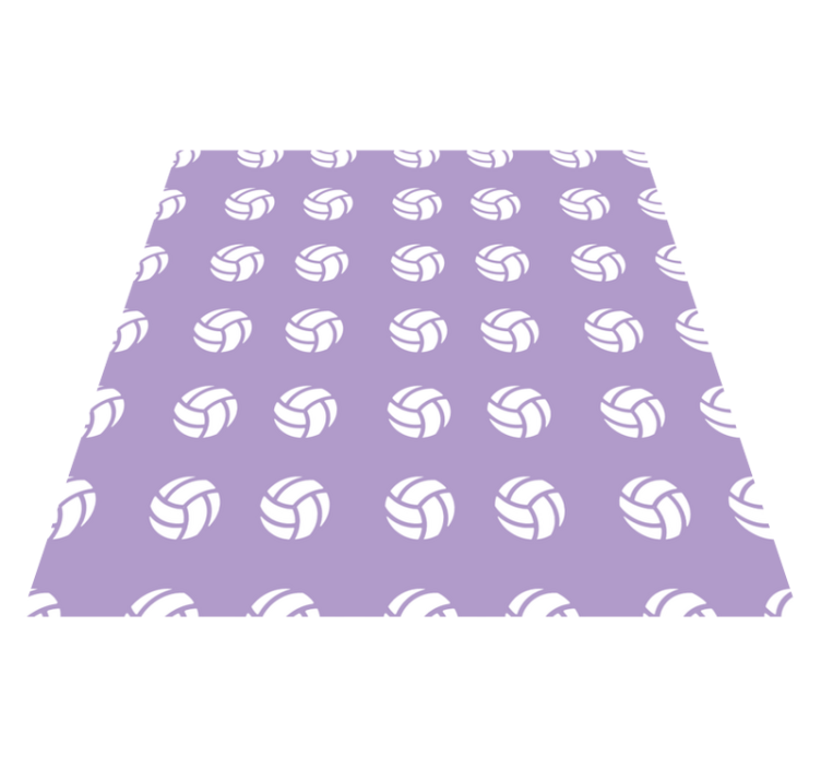 Purple Volleyball Pattern game vinyl carpet - TenStickers