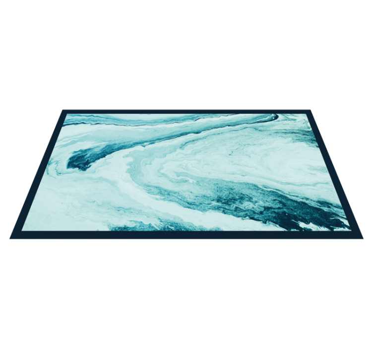 Swirling Aqua Pattern living room vinyl carpet - TenStickers