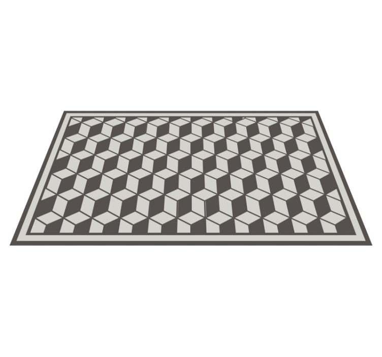 Cubist Motif geometric vinyl carpet - TenStickers