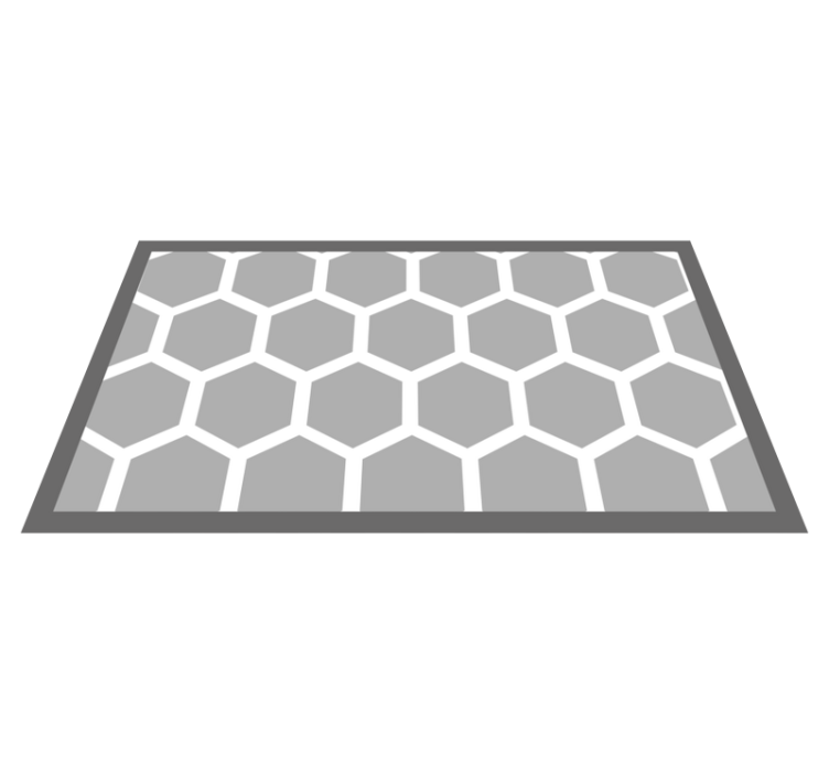 Hexagonal Configuration geometric vinyl carpet - TenStickers