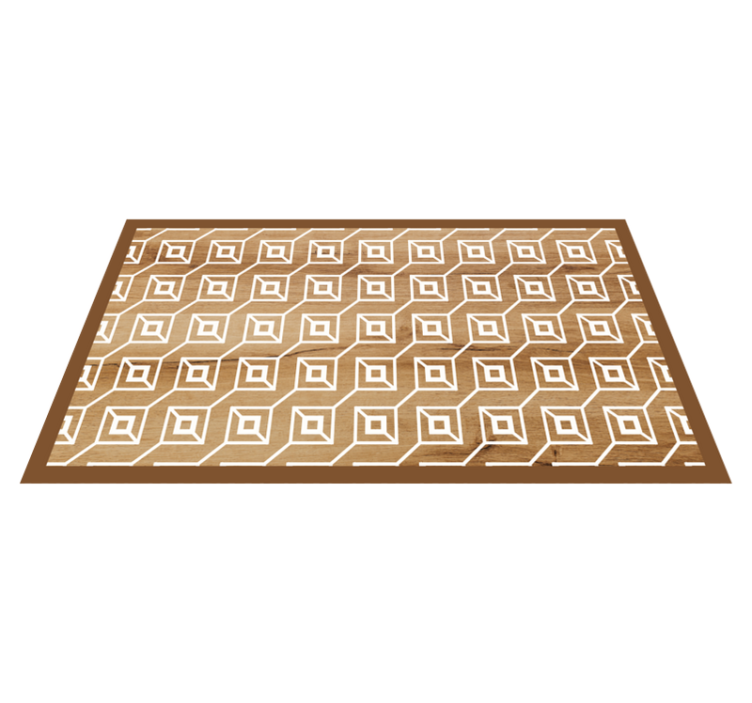 Geometric Motifs wood effect vinyl carpet - TenStickers