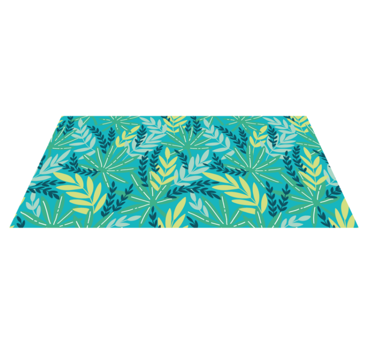 Leafy tropical palette nature vinyl carpet - TenStickers