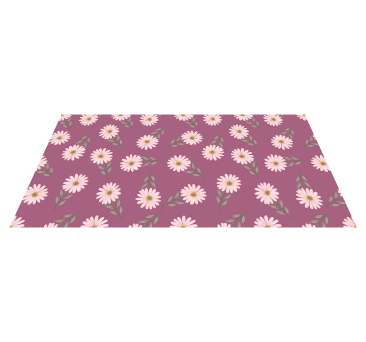 Daisy Set floral vinyl carpet - TenStickers