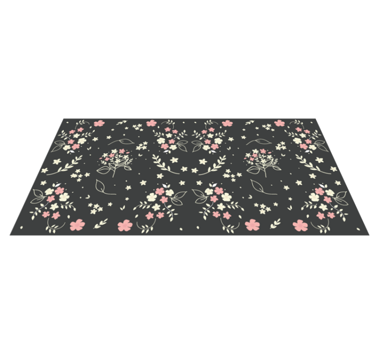 Floral vinyl carpet floral patterned elegance - TenStickers
