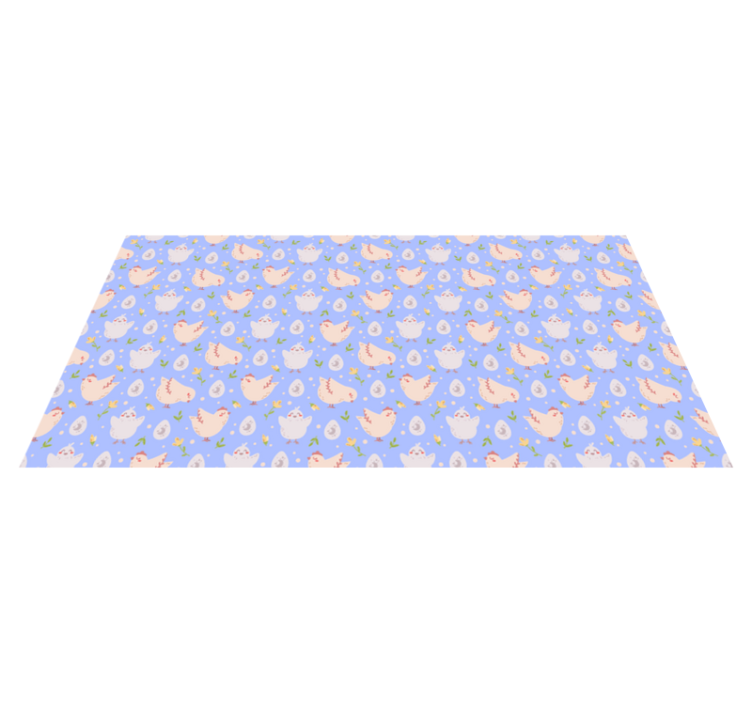 Delightful Chickens Motif kids vinyl carpet - TenStickers