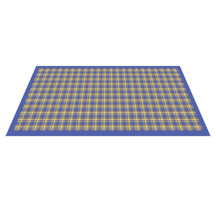 Yellow Plaid Pattern striped vinyl carpet - TenStickers