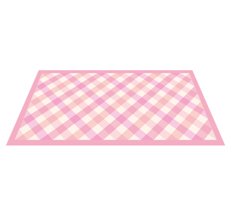 Pink Checkered Pattern striped vinyl carpet - TenStickers