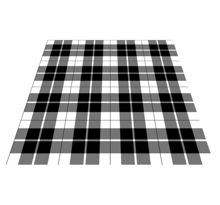 Black And White Check geometric vinyl carpet - TenStickers