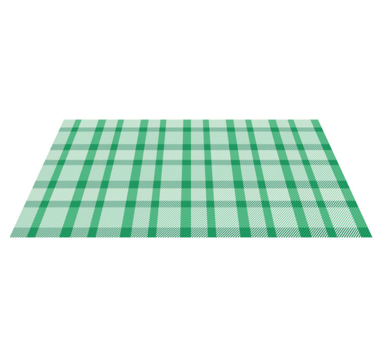 Green Checked Style striped vinyl carpet - TenStickers