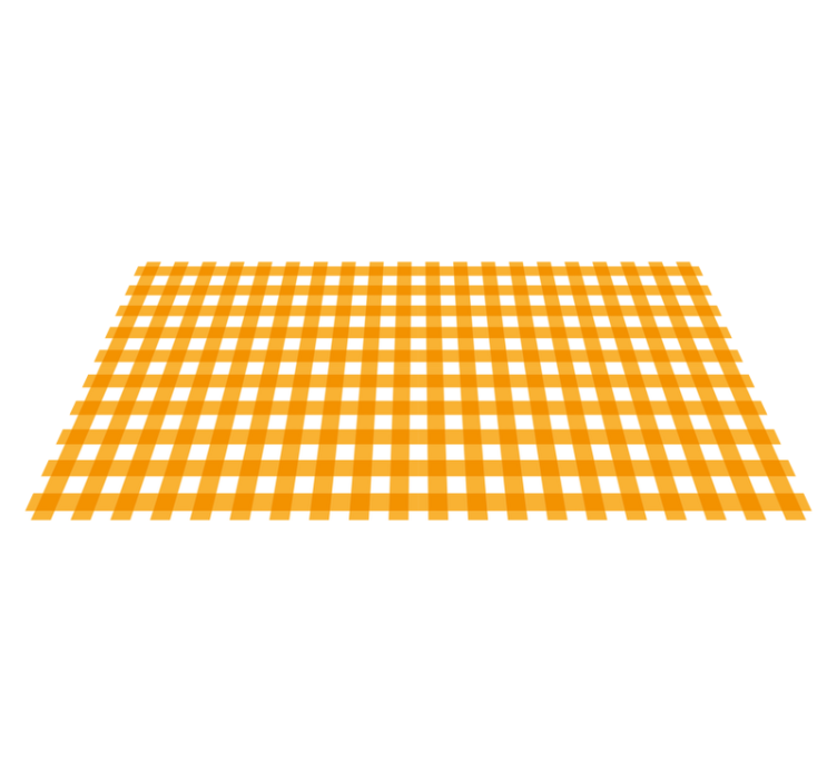 Warm checked pattern yellow vinyl carpet - TenStickers