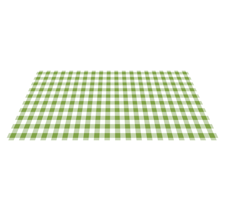 Green Checked Print striped vinyl carpet - TenStickers