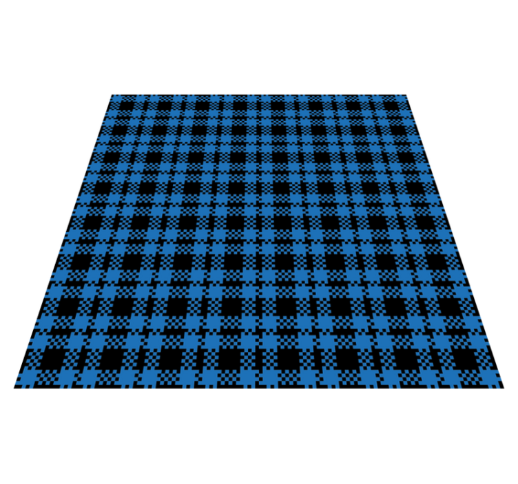 Blue Checker Pattern tile vinyl carpet - TenStickers