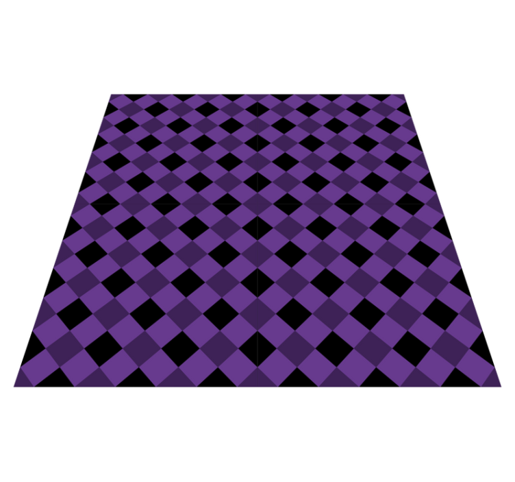 Purple Checker Pattern geometric vinyl carpet - TenStickers