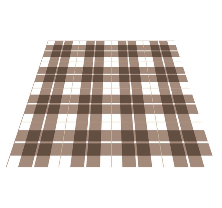Earthy Tones Check tile vinyl carpet - TenStickers