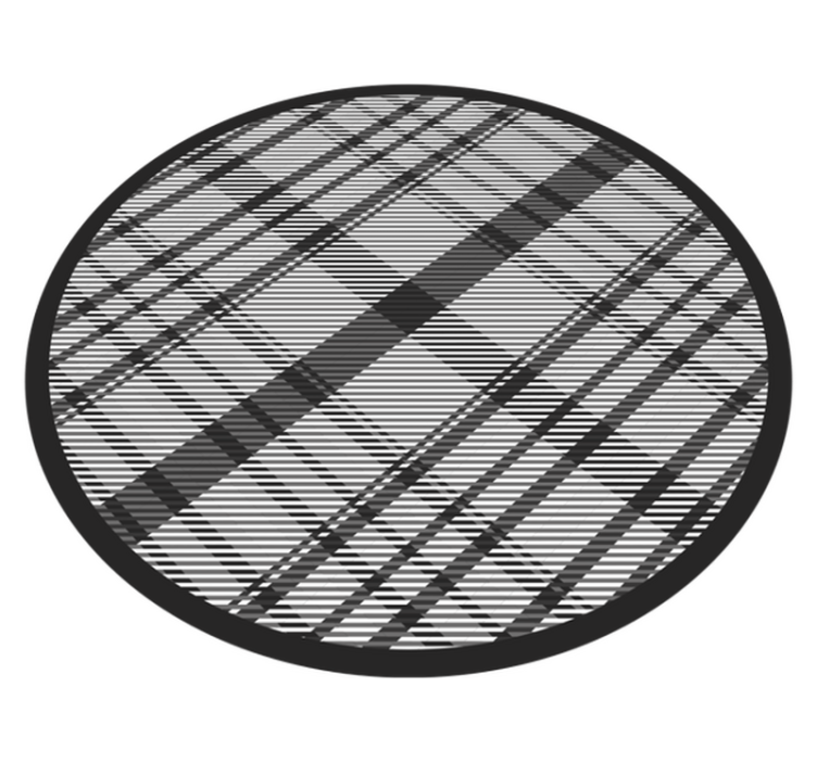 Black Plaid Pattern striped vinyl carpet - TenStickers