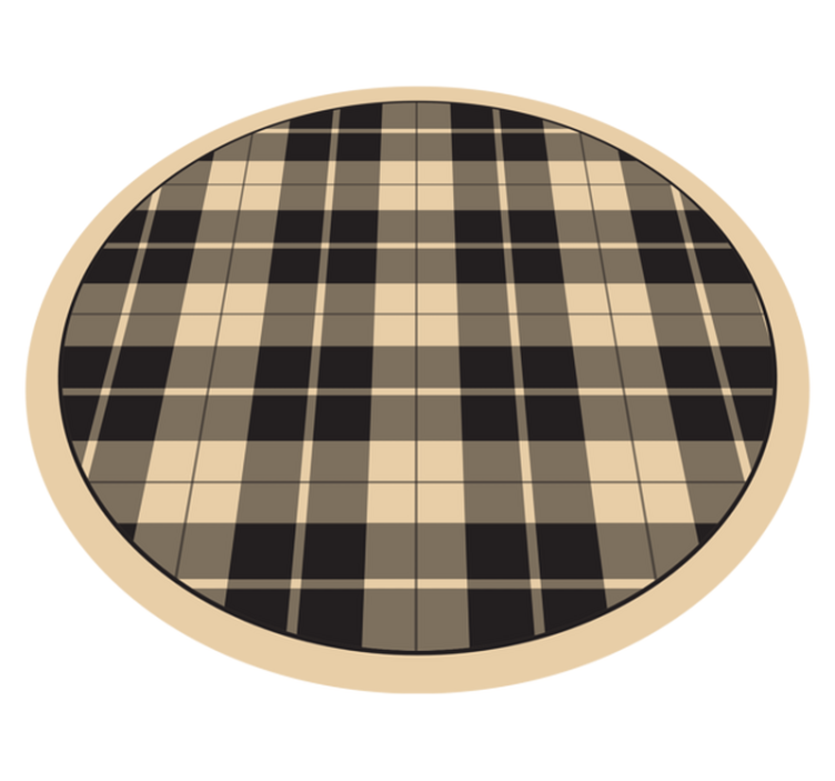 Plaid Configuration circular vinyl carpet - TenStickers