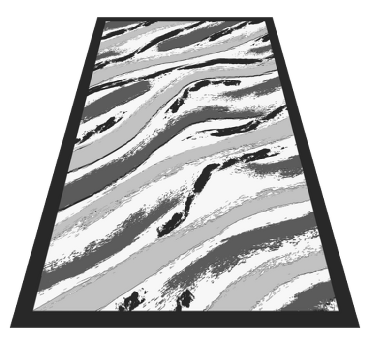 Stylish Zebra Stripes animal print vinyl carpet - TenStickers