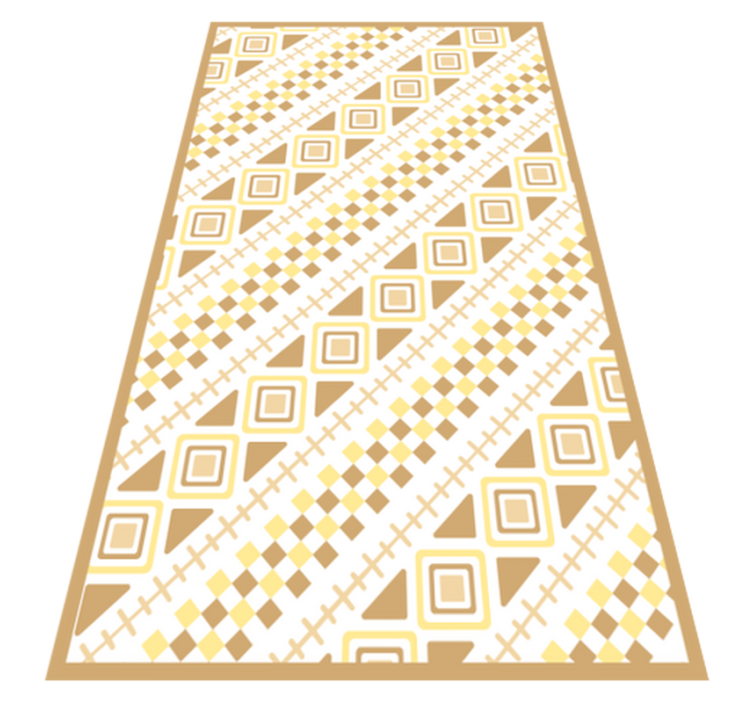 Yellow pattern mosaic geometric vinyl carpet - TenStickers