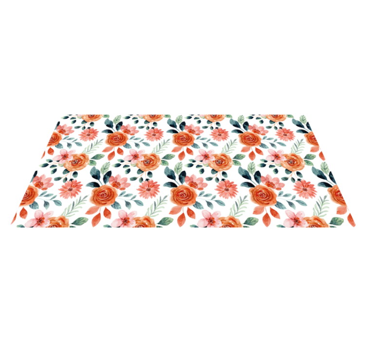 Delightful Botanical Motif floral vinyl carpet - TenStickers