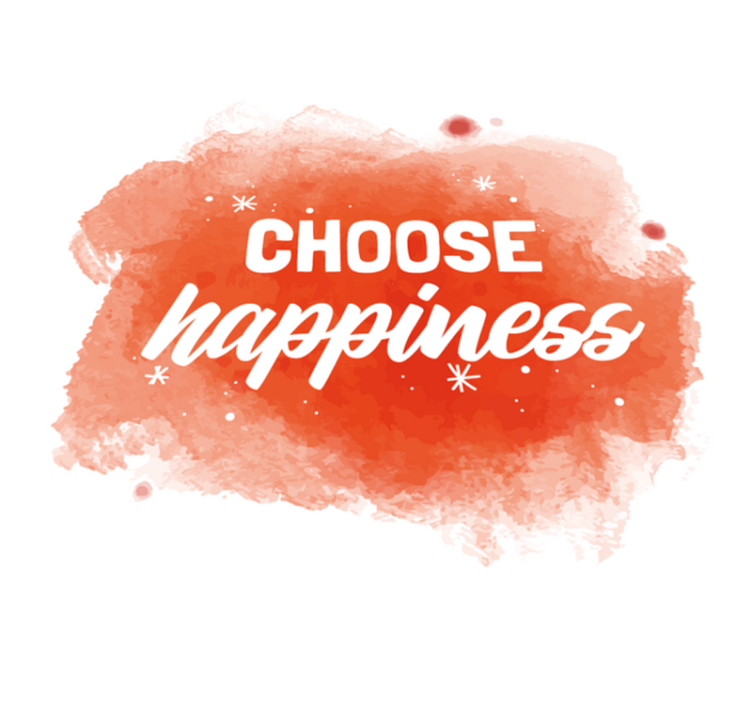 Choose Happiness custom vinyl carpet - TenStickers