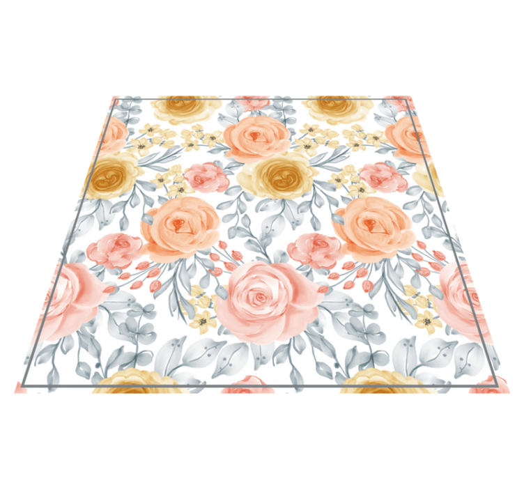 Floral pink shades floral vinyl carpet - TenStickers