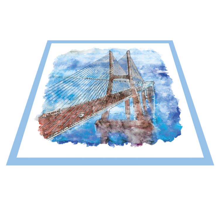 Suspension Bridge Artwork bathroom vinyl carpet - TenStickers