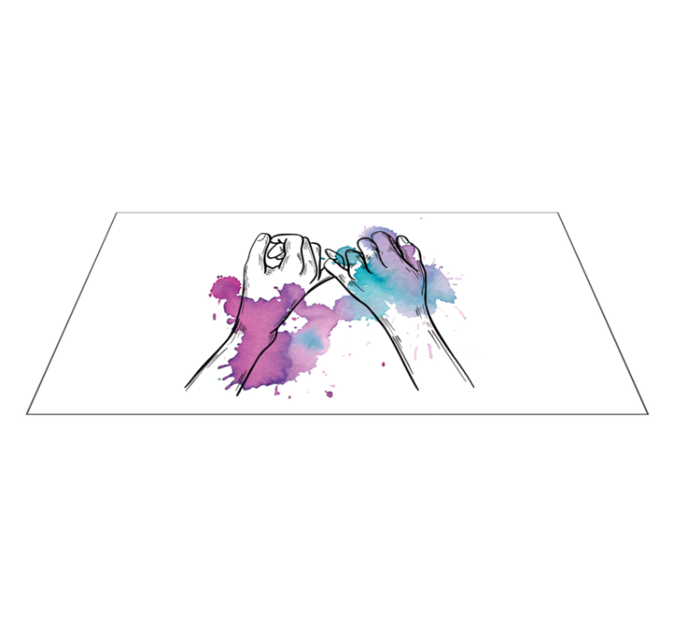 Colorful Hand Gesture teen vinyl carpet - TenStickers