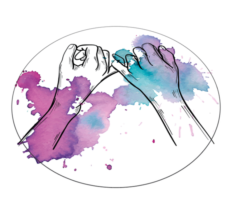 Hands Intertwined teen vinyl carpet - TenStickers