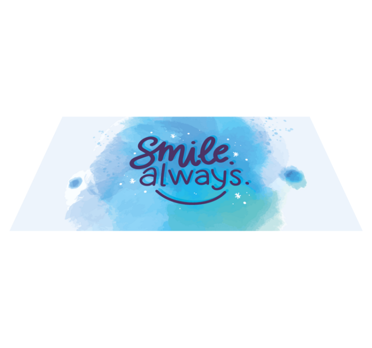Smile Always custom vinyl carpet - TenStickers