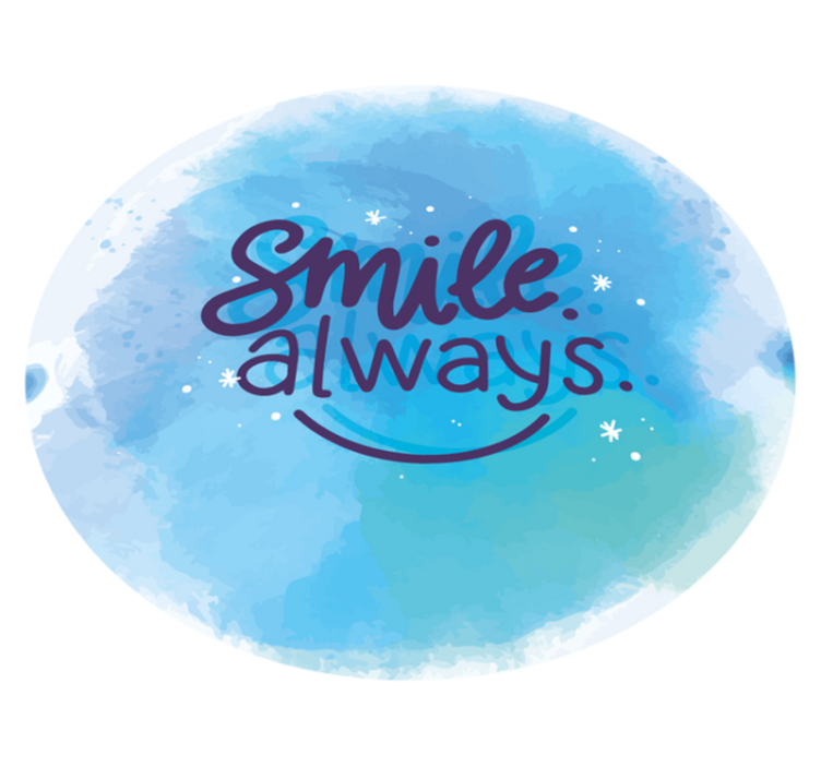Always Grin custom vinyl carpet - TenStickers