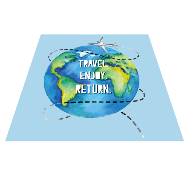 Travel enjoy return custom vinyl carpet - TenStickers