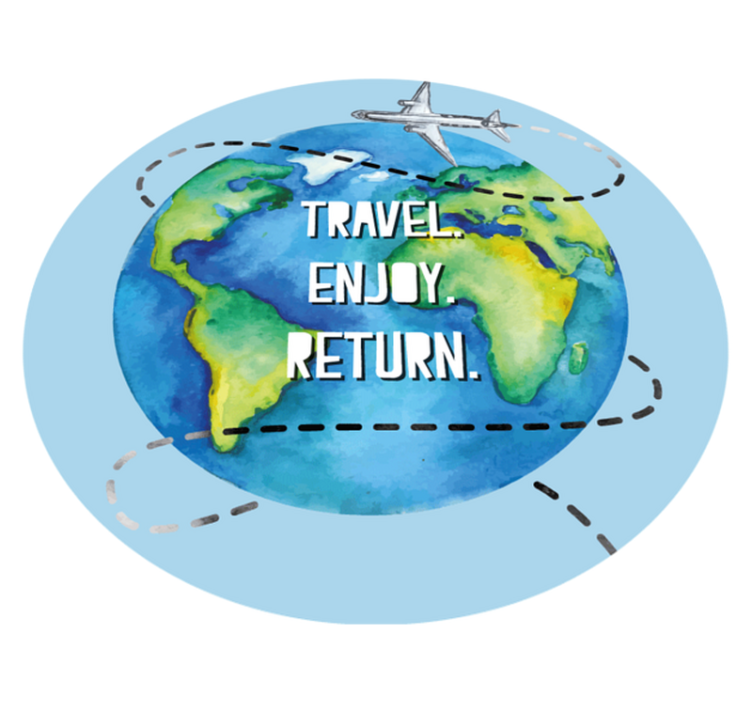 Expedition joy return world map vinyl carpet - TenStickers