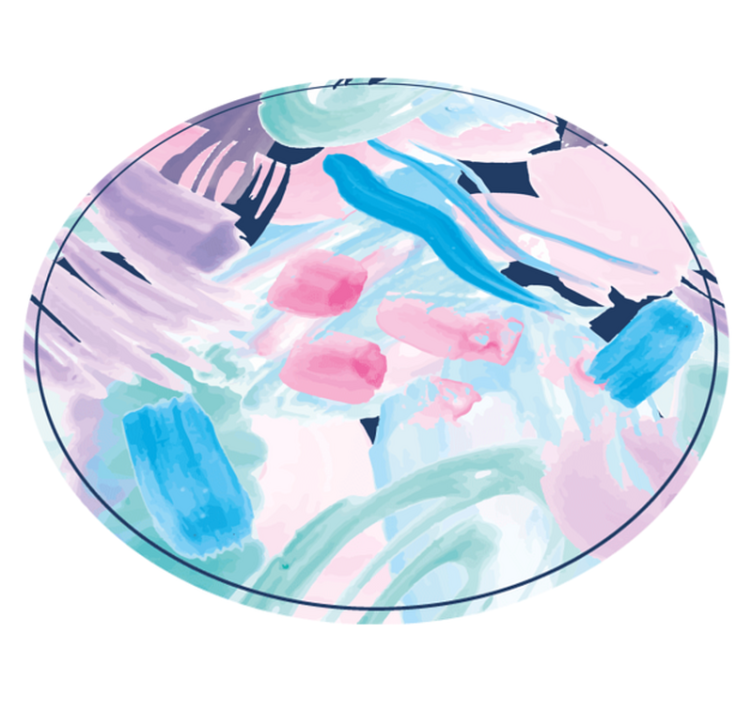 Colorful abstract art minimalist vinyl carpet - TenStickers