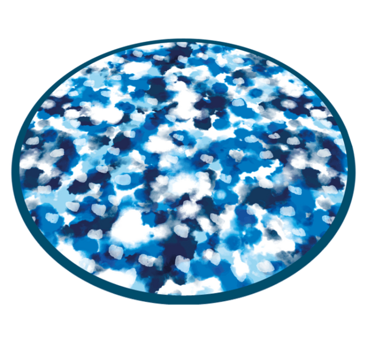 Blue spot design bathroom vinyl carpet - TenStickers