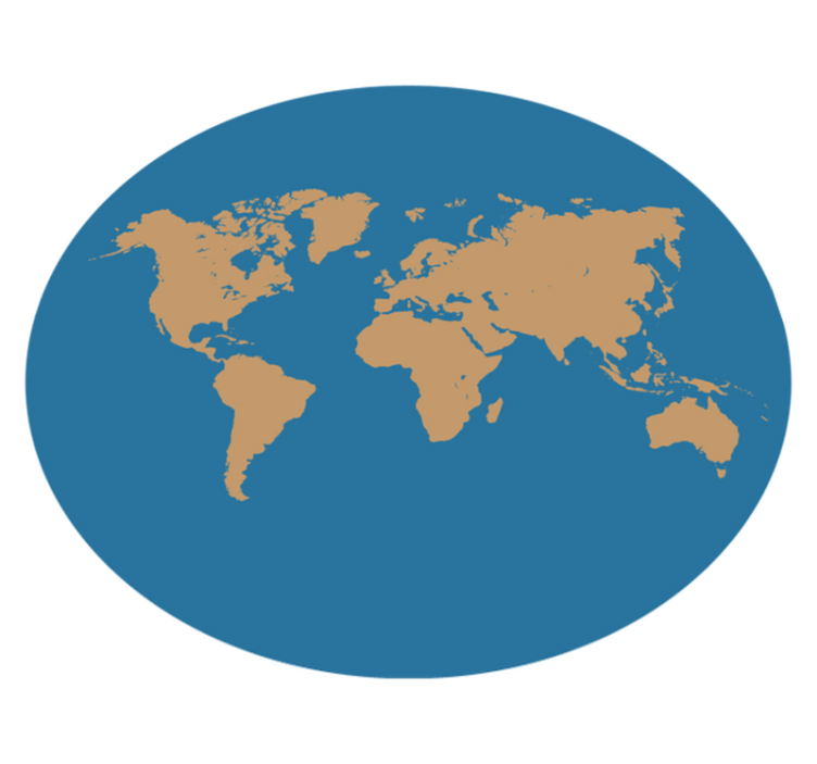 Geographic Discovery world map vinyl carpet - TenStickers