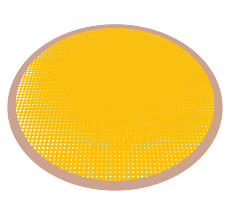 Sunny circular pattern yellow vinyl carpet - TenStickers