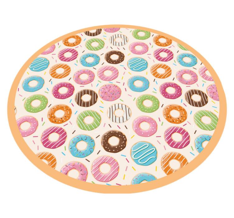 Colorful donut pattern kids vinyl carpet - TenStickers