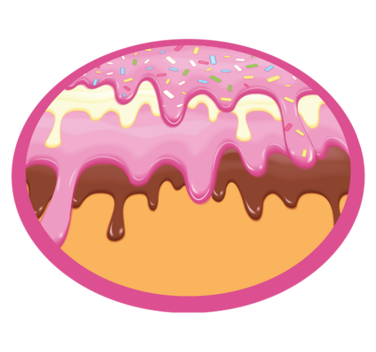 Sweet treat delight circular vinyl carpet - TenStickers