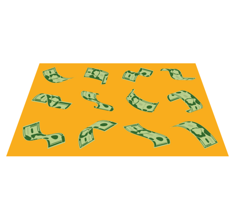 Money Flow Pattern modern vinyl carpet - TenStickers