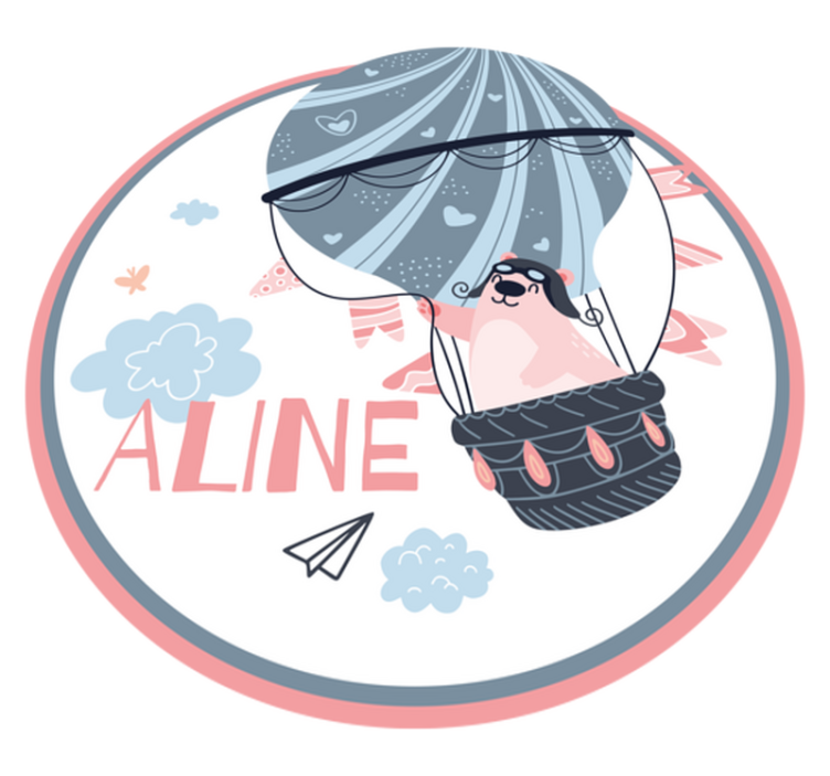 Hot Air Balloon custom vinyl carpet - TenStickers