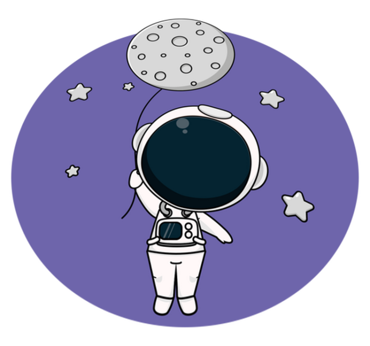 Astronaut with Balloon kids vinyl carpet - TenStickers
