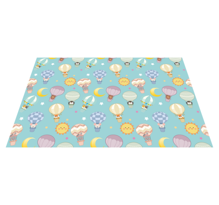 Whimsical Hot Air nursery vinyl carpet - TenStickers