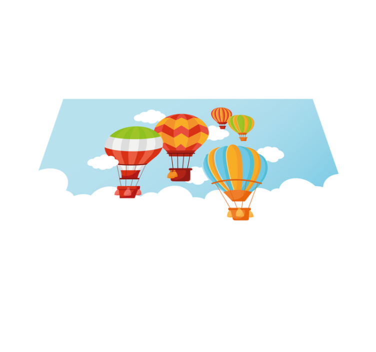 Colorful Hot Air kids vinyl carpet - TenStickers