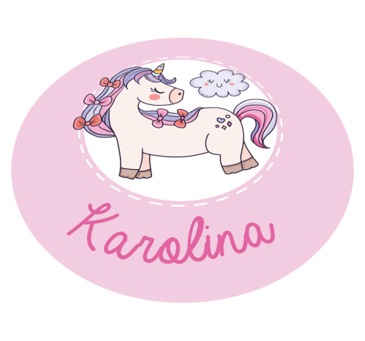 UNICORN WITH NAME custom vinyl carpet - TenStickers