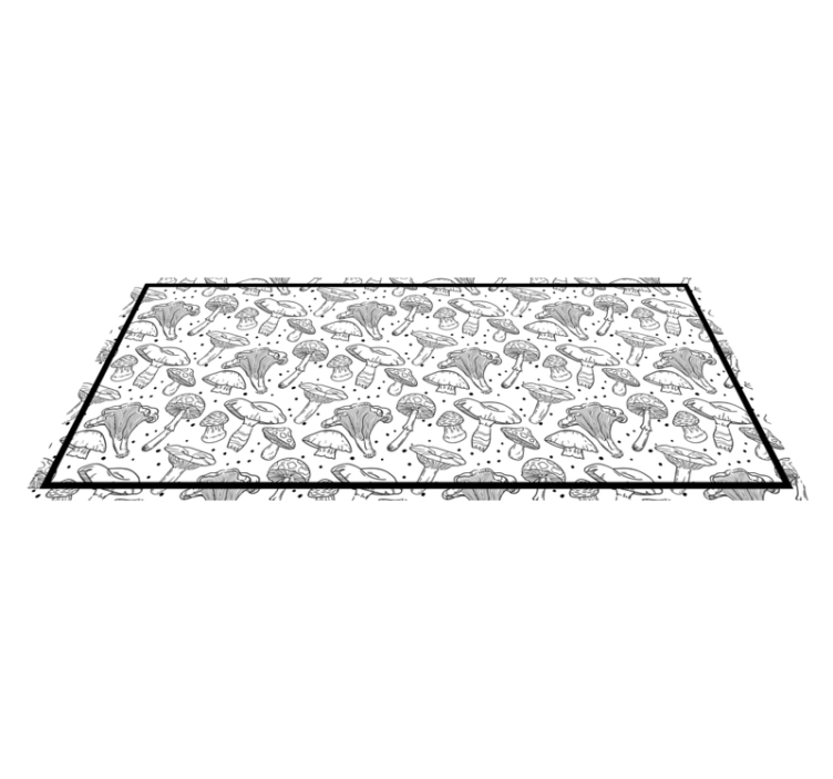 Mushroom Motifs nature vinyl carpet - TenStickers